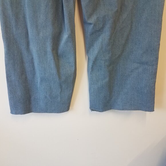 OAT New York Jeans Womens 22W High Rise Wide Leg Frayed Hem Denim Plus New - Picture 11 of 12